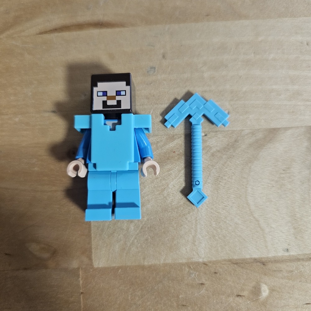 LEGO Steve Diamond Armor minifigure‎ 21117 21154 Minecraft